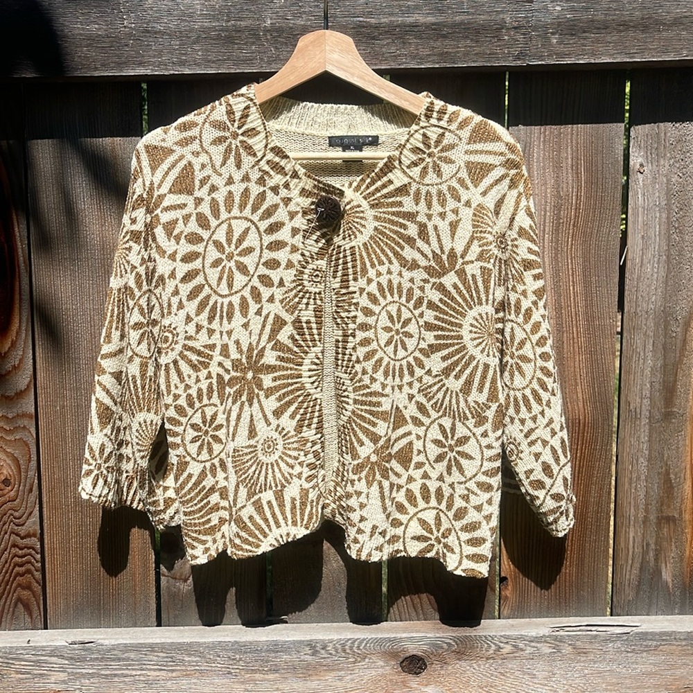August Silk floral cardigan
